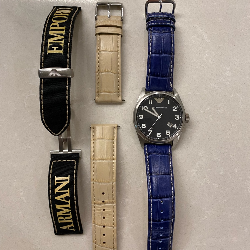 Emporio Armani men’s watch plus 2 bands